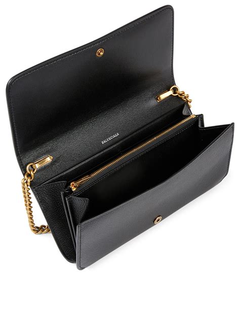 Balenciaga Cash Leather Wallet-On-Chain