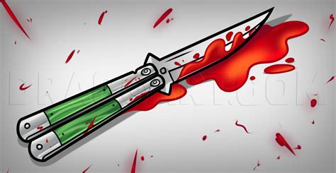 Balisong Knife Drawing