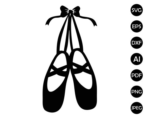 Enchanting Elegance: Embellish Your Designs with our Ballet Slippers SVG