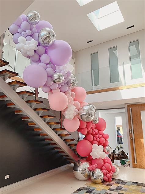 Balloon Garland On Staircase: A Creative Way To Decorate Your Home