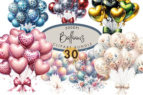Download Balloon Clipart Bundle Files For Crafts