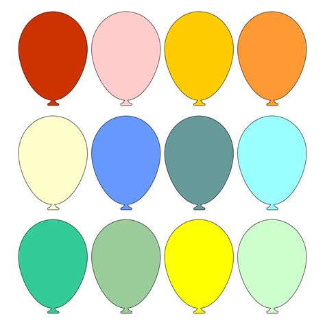 Balloon Template Printable Free