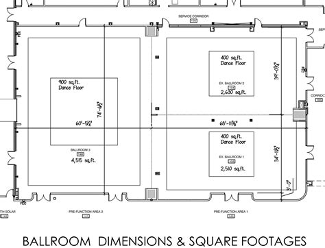Ballroom dimensions