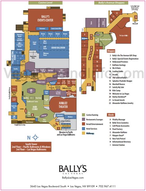 Bally Las Vegas Map