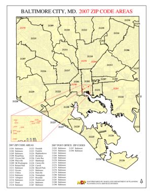 Baltimore City Zip Code Map Map