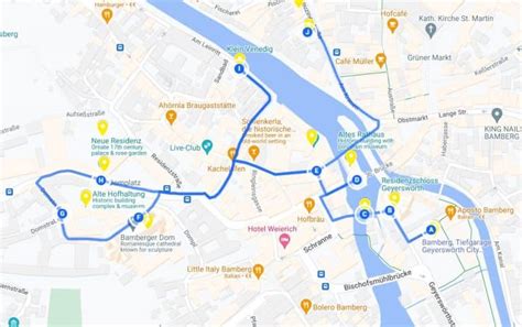 Bamberg walking tour map