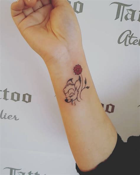 Bambi tattoo on the wrist. Tattoo artist Banul Cute