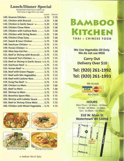 Bountiful Bites: Savor the Flavors of Freshly Crafted Delights at Bamboo Kitchen Menu Watertown WI