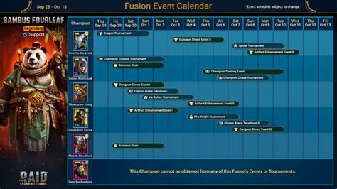 Bambus Fusion Calendar
