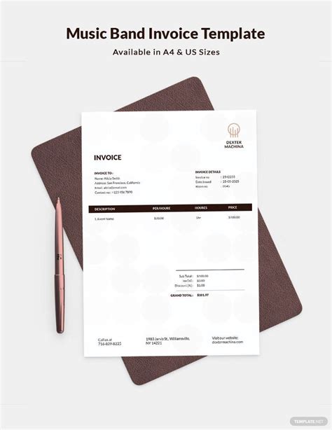 Band Invoice Template