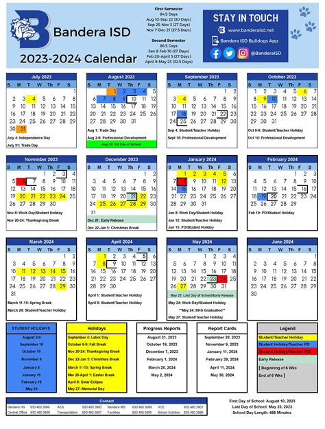 Bandera Isd 2024-25 Calendar