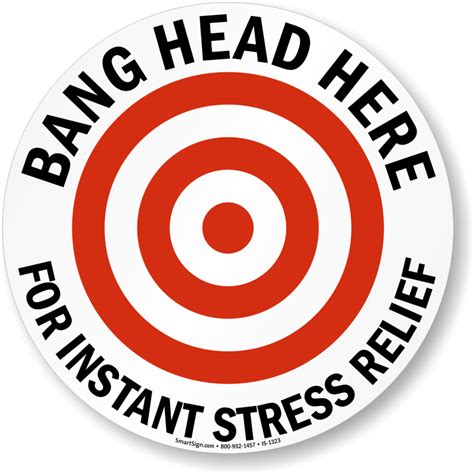 Bang Head Here Sign Printable