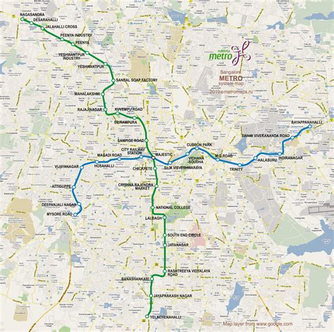 Bangalore Metro Route Google Map