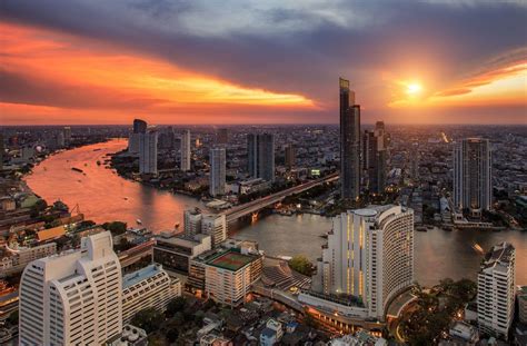 Bangkok Cityscape Sunset