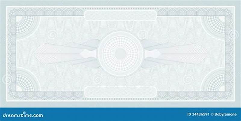 Bank Check Background Pattern