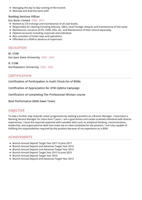 Bank Officer Resume Samples QwikResume