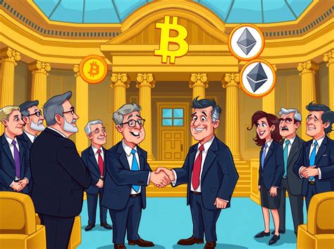 Bank executives discussing crypto