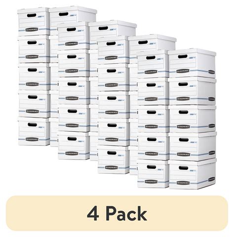 Bankers Box Basic Duty Letter/Legal File Storage Box With Lids, 10 Pack,  White - Walmart.com