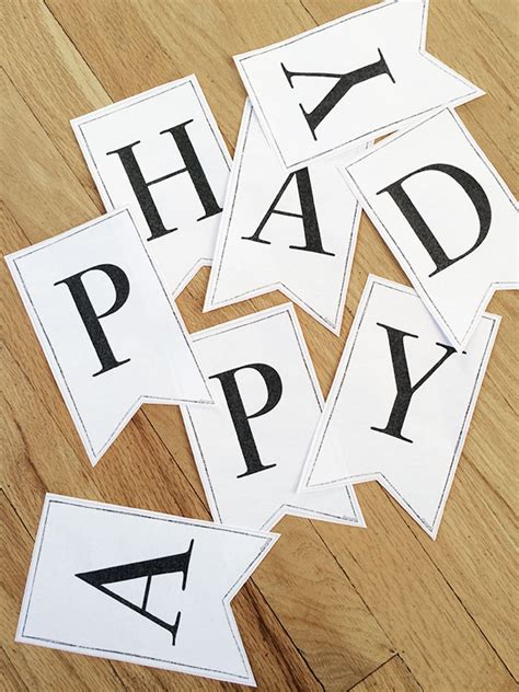 Banner Letters Printable
