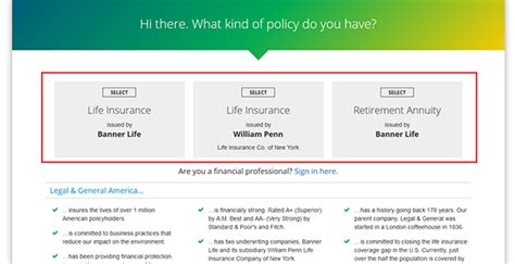 Banner Life Insurance Login Process