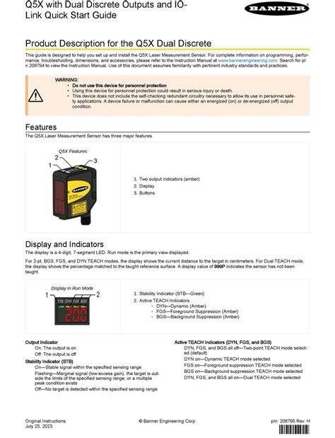 Banner Q5x Manual