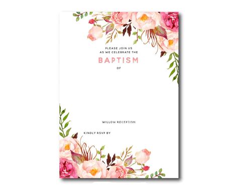 Baptism Card Template