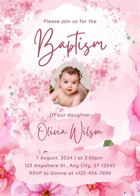 Baptism Invitation Card Template