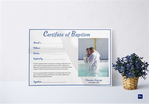 Baptism Photoshop Template