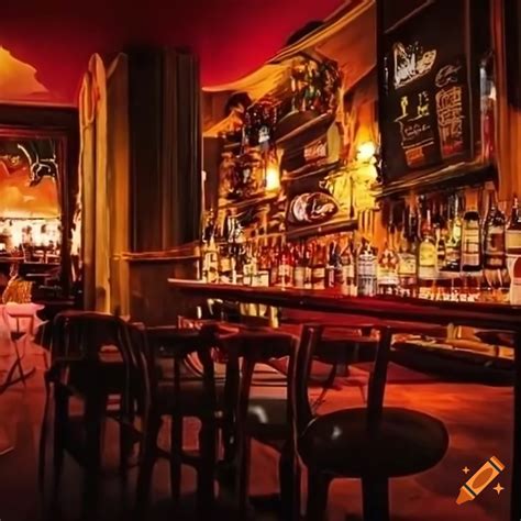 Bar with dim lighting