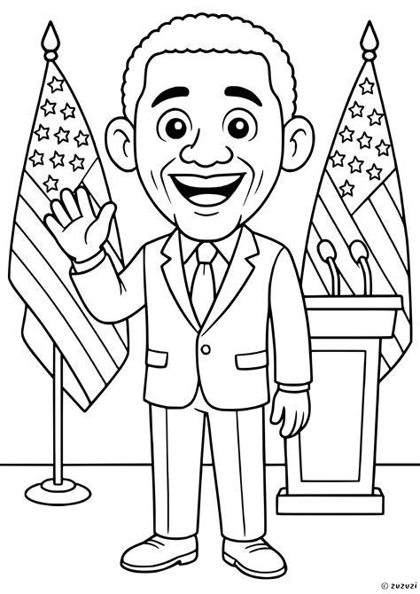 Barack Obama Coloring Page