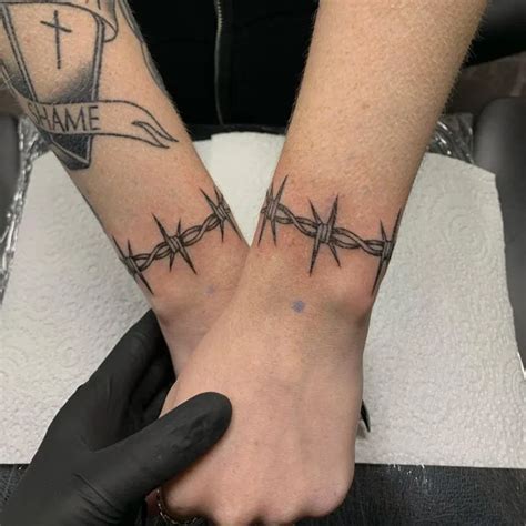 Barb Wire Wrist Tattoo