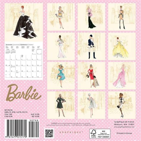Barbie Blank Calendar