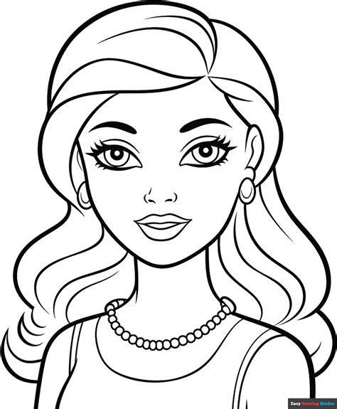 Barbie Coloring Pages Easy