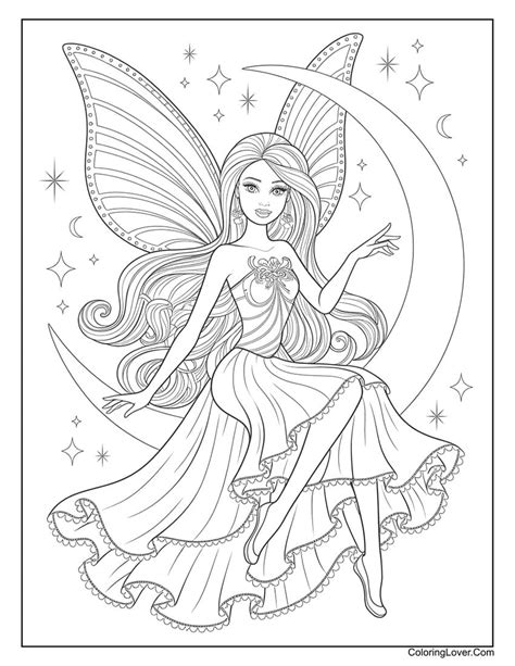 Barbie Coloring Pages Fairy