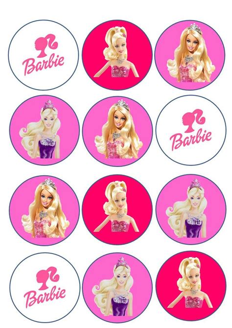 Barbie Cupcake Toppers Printable