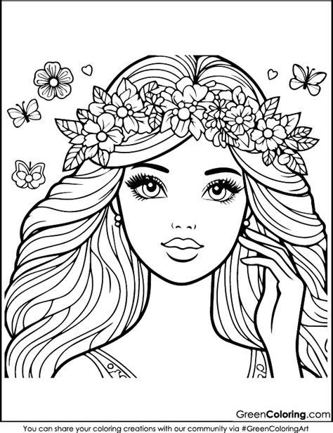 Barbie Head Coloring Pages