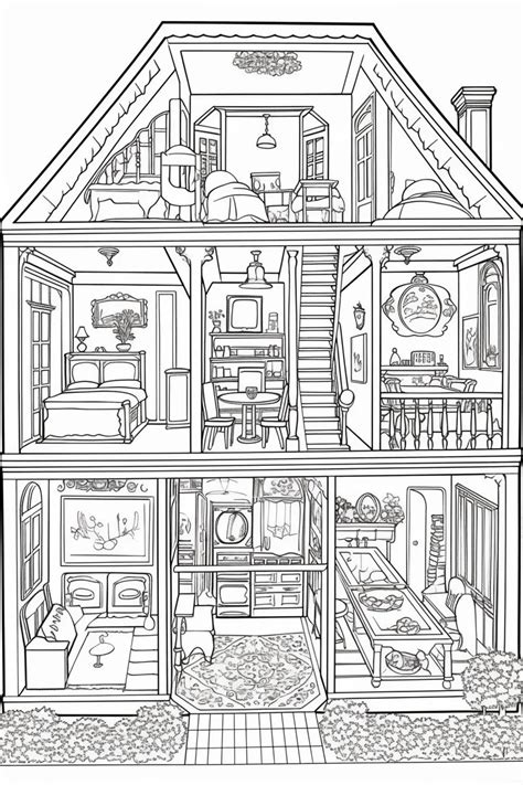 Barbie House Coloring Pages