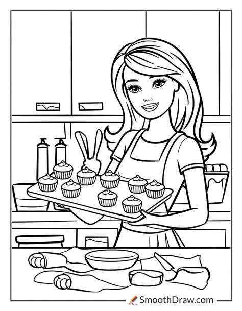 Barbie Kitchen Coloring Pages