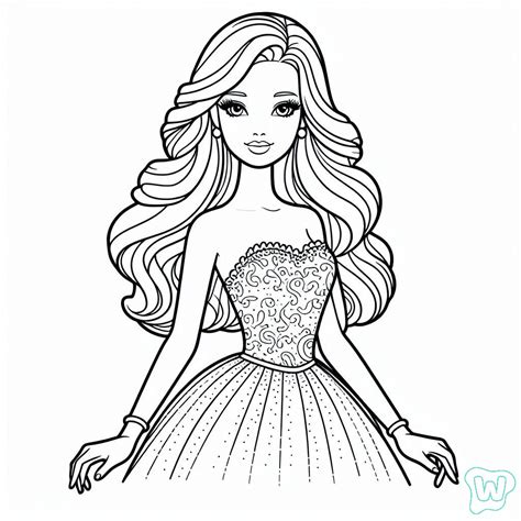 Barbie Kleurplaat
