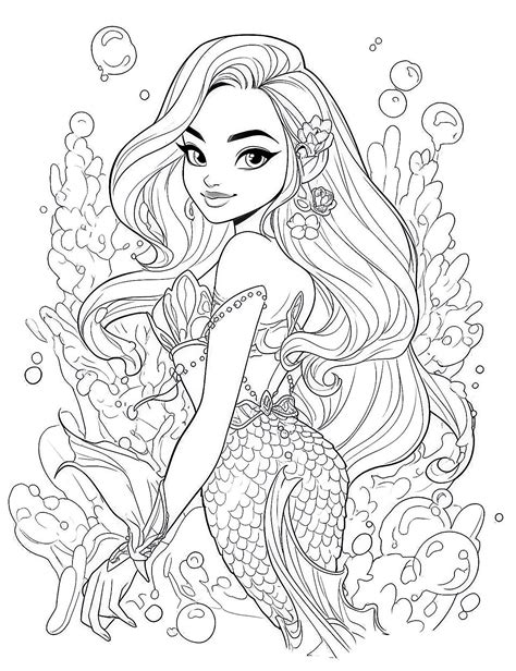 Barbie Mermaid Coloring Pages For Adults