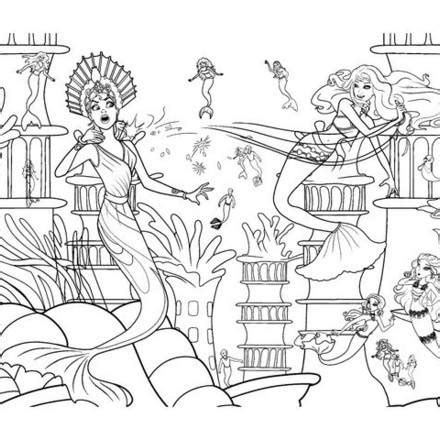 Barbie Mermaid Tale Coloring Pages Merliah And Eris Fighting