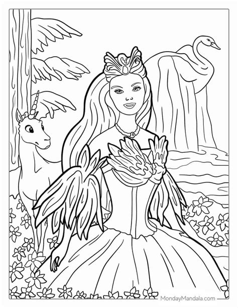 Barbie Princesses Coloring Pages