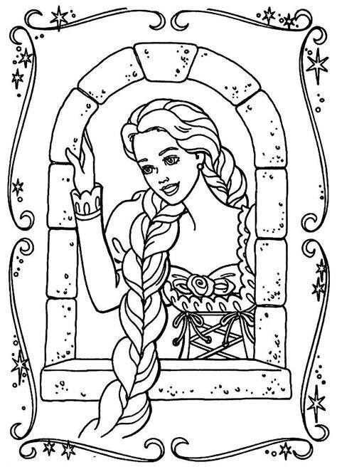 Barbie Rapunzel Coloring Pages