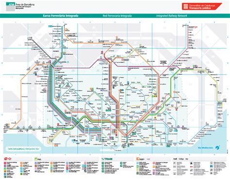 Metro map of Barcelona updated 2021