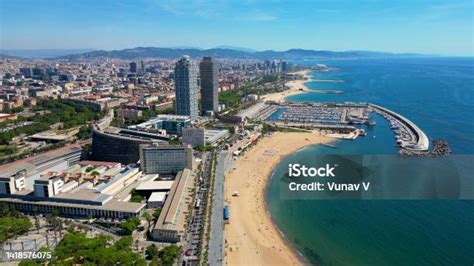 Barceloneta as a backdrop