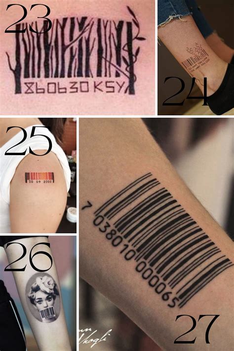 Barcode Tattoo Designs