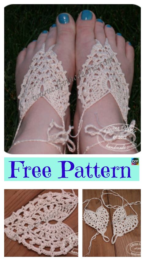Barefoot Sandals Crochet Pattern Free