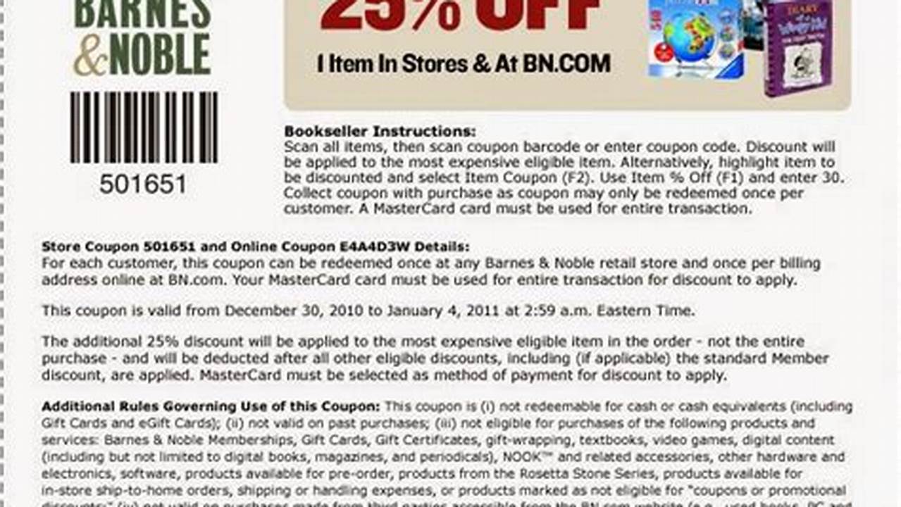 Barnes And Noble Coupon Code April 2024