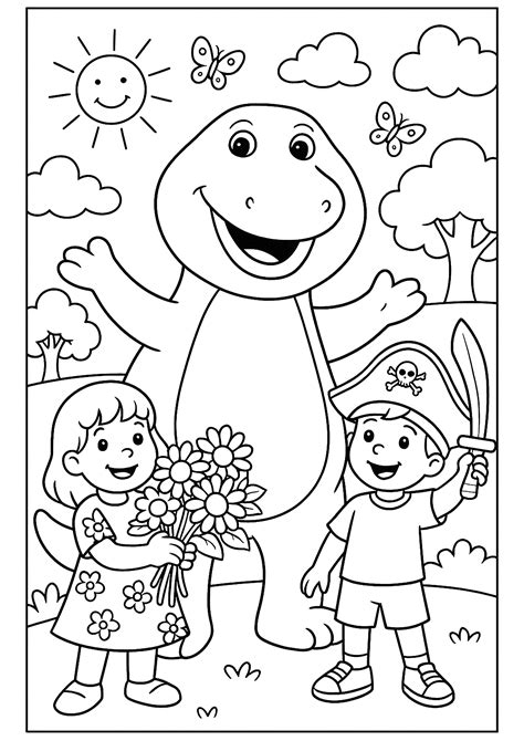 Barney Color Page