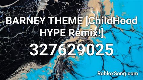 Barney Theme Song Roblox ID